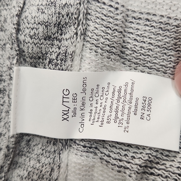CALVIN KLEIN LIGHT WEIGHT CARDIGAN GREY WITH WHITE STRIPES SIZE 2XL NEW … - Picture 9 of 10